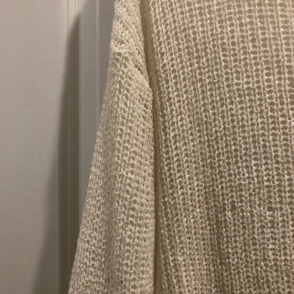 White knit lace up sweater - Picture 4 of 4